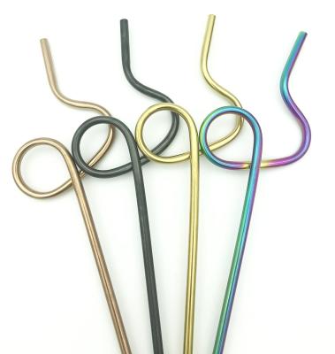 China Sustainable Creative 304 Stainless Steel Customized Cocktail Straw Note Straw for sale