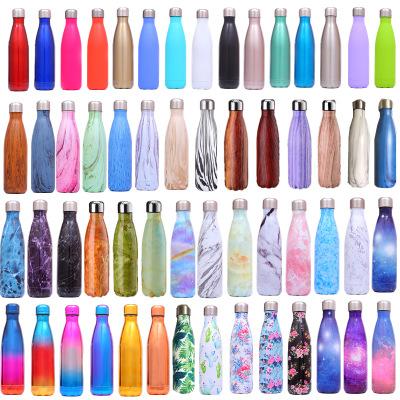 China Sustainable Design 500ml Double Wall Stainless Steel Colorful Vacuum Insulated Sport Water Bottle Drinking Bottle for sale