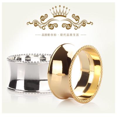 China Restaurant Gold Silver Sustainable Wedding Napkin Ring for sale