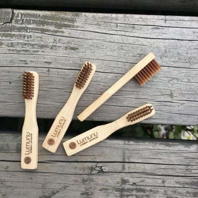 China New Battery Operated For Travel A Small Small Handle Bamboo Wooden Toothbrush for sale