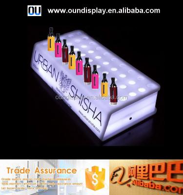 China Illuminated Led Light Countertop Acrylic LED Vape Juice Display Illuminated E-Liquid Bottles Showcase for sale