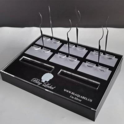 China Have lash molding for eyelashes custom acrylic 3d lash extentions display stand with lash wand riser for sale