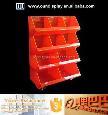 China 10 Large Spaces For Pharmacy Cosmetic Acrylic Pharmacy Display Rack Drug And Snake Free Display Rack for sale