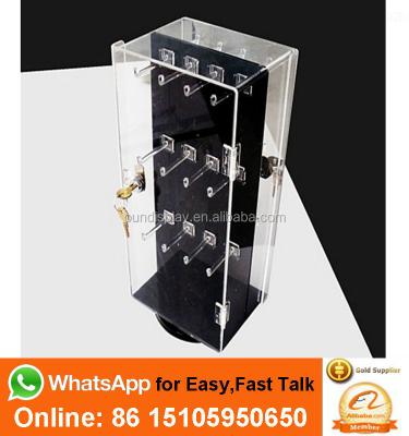 China With 40 hooks rack rotating key chain dipslay rack with hooks collection acrylic portable key chain display for sale