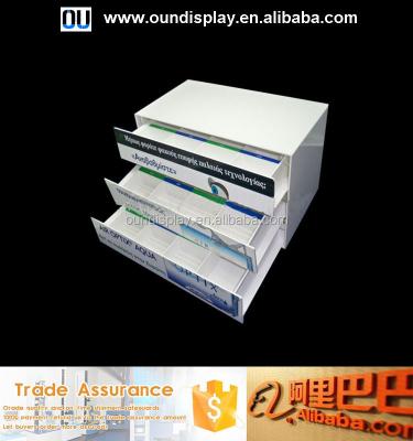 China Countertop Display Case Acrylic Contact Lens Drawer Color Contact Lenses Showcase for sale