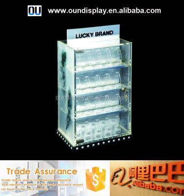 China Lighted Acrylic Minifigure Toys Display Lockable Lego Minifigures Display Case for sale