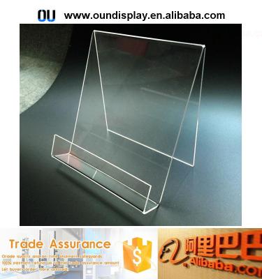 China Book Reading Display Manufacture Acrylic Clear Plexiglass Stand For Counting Book for sale