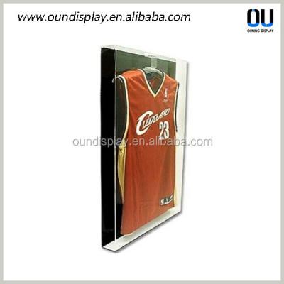 China Wall Mounted For Singlet Locking Sports Acrylic T-shirt Recycling Singlet Frames Display Cases for sale