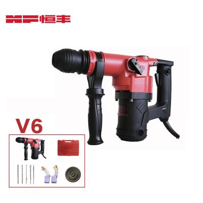 China 1010W V6 hamer drill HEFUN lightweight drill 26mm for DIY 430*330*110MM for sale