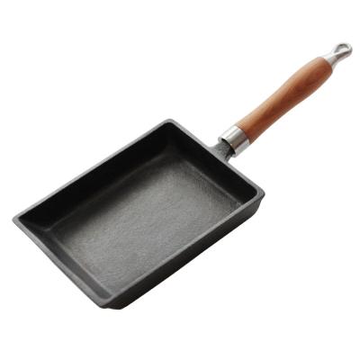 China 2022 Factory Sales Drop Shipping Hot Direct Cast Iron Non-Stick Japanese Style Pan Omelette Egg Frying Skillet for sale