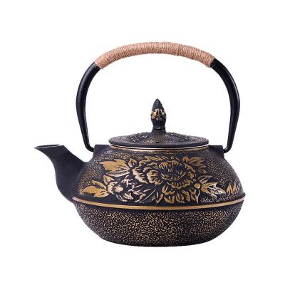 China Sustainable Japanese Cast Iron Teapot With Stainless Steel Infuser 0.8L for sale