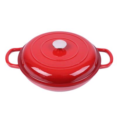 China Factory Direct Supply China Sustainable Cast Iron Soup Shallow Camp Cooking Pot Stock Pots, Enamel Cast Iron Casserole With Best Price for sale