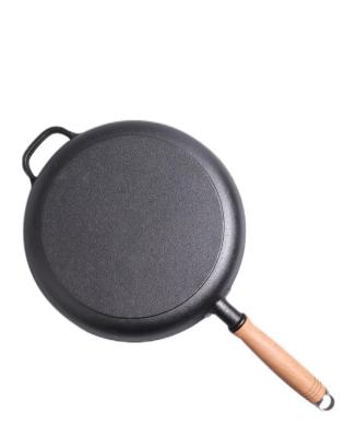 China Healthy Kitchen Stovetop Cooking Egg Cooking Non Grill Cast Iron Skillet Stick Pan for sale