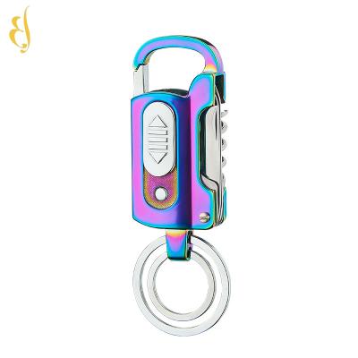 China Windpoof Multi-Function Wine Bottle Opener Customized USB Key Rescue Match Chain Igniter For Outdoor for sale