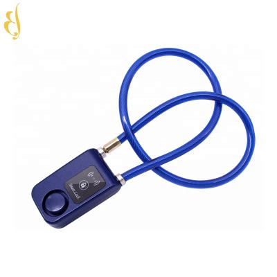 China Abs+brass mobility scooter keyless siren alarm BT motorcycle cable bike smart lock for nfc rfid for sale