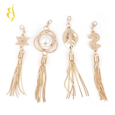 China Eco-friendly Zinc Alloy Custom Metal Bag Bead Ornament Tassel Chain Fitting for sale