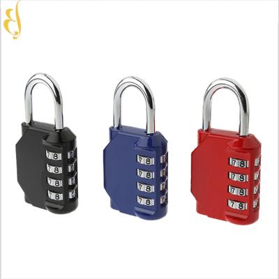 China Zinc Alloy Colored Adjustable 3 Digit Gym Combination Padlock With OEM Logo Printing for sale