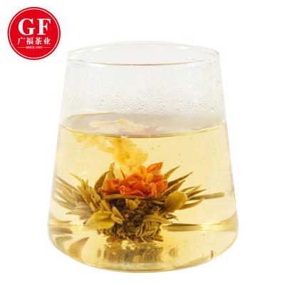 China Opening in the Hot Water YI Fan Feng Shun Plain Navigation Tea Silver Flowering Needle with Globe Amaranth and Jasmine Flowers for sale