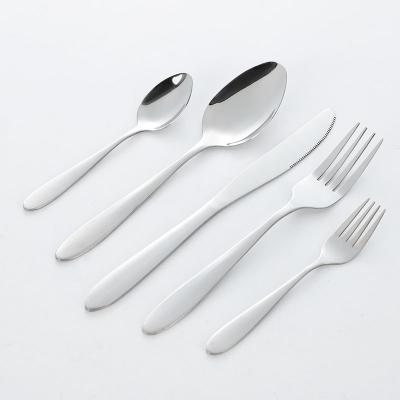 China Sustainable Grace Metal Stainless Steel Silverware Flatware Dinnerware Flatware Sets with 5pcs for sale