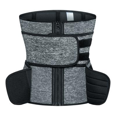 China Neoprene Adjustable Straps Women Waist Trainer Corset Zipper Vest Antibacterial Body Shaper for sale