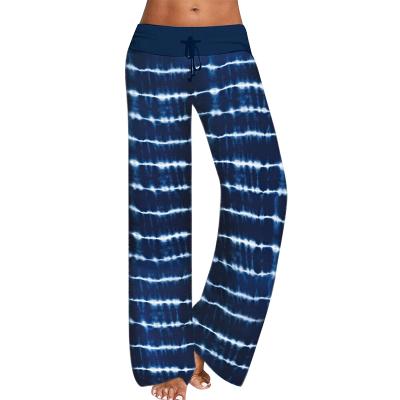 China 2021 New Arrival Amazon Hot Selling Women's QUICK DRY Lace Up Casual Pants Loose Tie Dye Trousers For Women for sale