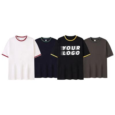 China High Quality Logo Fit Anti-Wrinkle Loose Fit Oversized T-Shirt Custom Logo White 100% Cotton Plus Size Tees For Men for sale