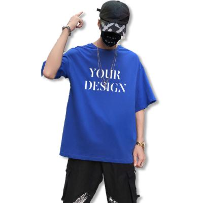 China 2022 wholesale custom color rainbow logo printing oversized anti-wrinkle lightly screen blank unisex summer t-shirt for sale