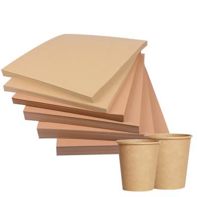 China Single waterproof oil-proof double pe coated raw material paper roll paper cups packaging for coffee paper cup for sale