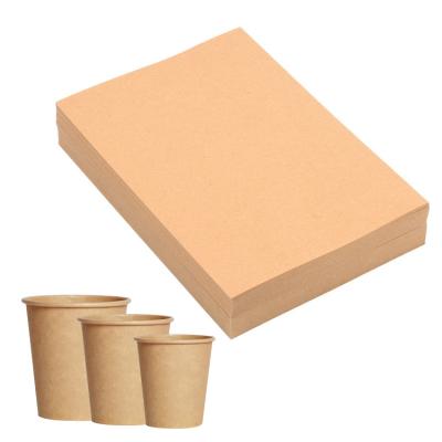 China Best Quality Raw Material Waterproof Kraft Paper Cup PE / PLA Coated Customized Printing Kraft Paper Roll for sale