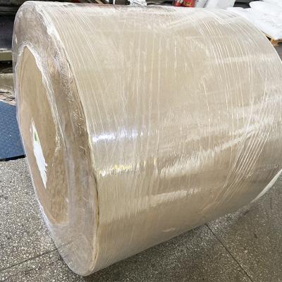 China Single Side Waterproof PE Coated Cup Stock Raw Paper In Brown Custom Paper Jumbo Roll Cup Rolls Kraft Paper Stock Paper Roll Wrapper for sale