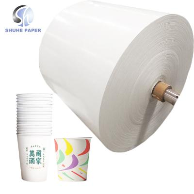 China Waterproof pe coated paper roll for paper cups food packaging waterproof flow package for pe coated paper for sale