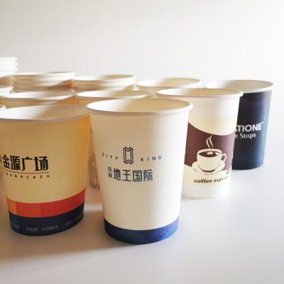 China Cheap and Good Quality Hot Paper Cup Biodegradable Custom Fan White Paper Cup 8oz Coffee Paper Cup for sale