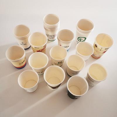 China Single Sided Paper Cup Biodegradable Custom Logo Paper Coffee Cups Paper Cup Wholesale Raw Materials for sale