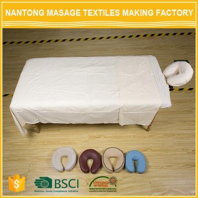 China Natural Color 3 Pcs Soft Feeling 50% Poly 50% High Quality Cotton Massage Sheet Set for sale