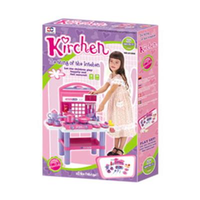 China 2021 Amazon Hot Sale Girl's Play House Kitchen Table With Light And Music TTA0265 for sale