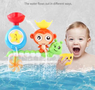 China 2021 Hot Selling Amazon ABS Baby Bathroom Hydrodynamic Water Toy Tube Toy Animal Educational Baby Toys Eco-Friendly for sale