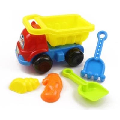 China Wholesale Kids Plastic Sand Beach Summer Toys 5 PCS Beach Vehicle Car Set Toy TBE1594 for sale