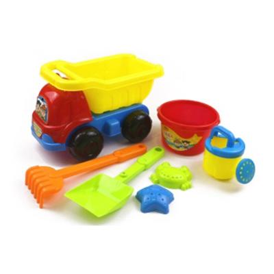 China Wholesale Kids Plastic Sand Beach Summer Toys 7 PCS Beach Vehicle Car Set Toy TBE1591 for sale