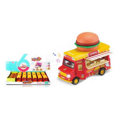 China Toy Alloy 1:36 Diecast Pull Back Hamburg Diecast Dining Truck Diecast Model Car for sale