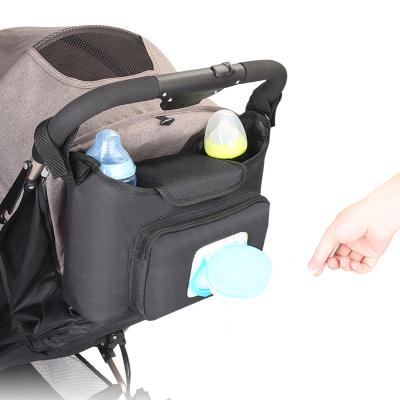 China Dropshipping Black Hanging Kids Baby Stroller Organizer Travel Bag for sale