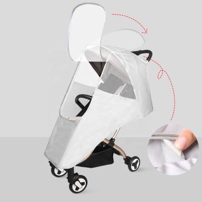 China New Design Transparent Eva Window No Smell Grey Oxford Fabric Rain Cover Baby Stroller for sale