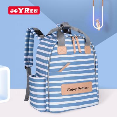 China Travelling Waterproof Large Capacity Stripe Mommy Diaper Bag Backpack for sale