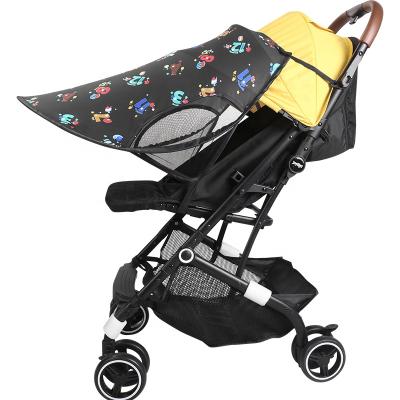 China Universal Black Numbers Printing Baby Stroller Canopy Cover Baby Stroller Sunshade for sale