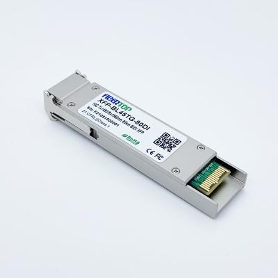 China 10GBASE-ZR/10GBASE-ZW Ethernet FIBERTOP 10G BIDI 80km XFP TX1490nm/RX1550nm optical transceiver module for sale