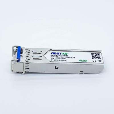 China 1.25Gbps Fibertop Optical Systems Replacement for for Cisco GLC-BX-20U 1.25Gbps 1310nm-TX/1550nm-RX SFP compatible bidi 20km transceiver for sale