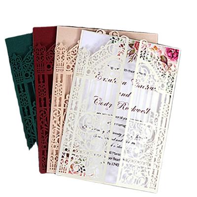 China Europe Gorgeous European Style Wedding Invitation Luxury Wedding Cards for sale