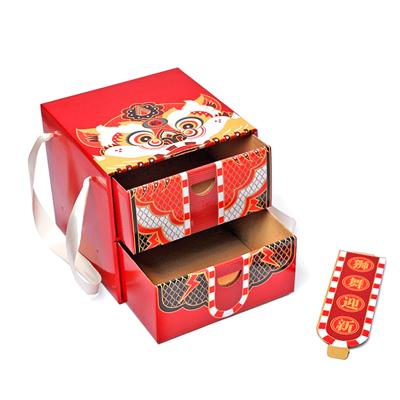 China Handmade Wholesale Luxury Fruit Packaging Box 2 Layer Book Shape Drawer Fruit Rigid Magnetic Gift Box for sale