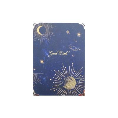 China Hot Selling Art Paper Wedding Message Paper Notebook Free Design Print Logo By Foil Hot Stamping Hardcover Book for Fancy Notebooks for sale