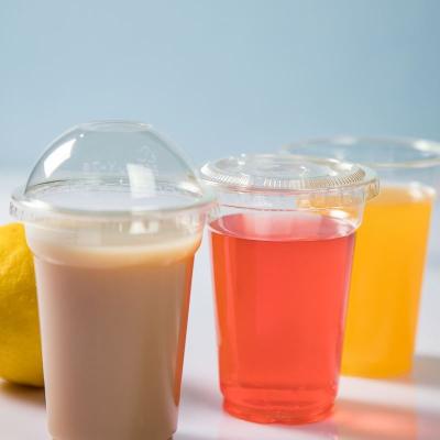 China 24oz plastic disposable bar milkshake cups / coffee cup /boba tea cup for sale