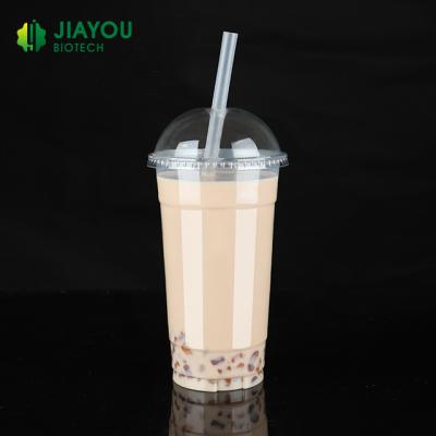 China Customized 32oz 1000ml logo printing single wall disposable clear PET smoothie juice coffee plastic cup with lid for sale